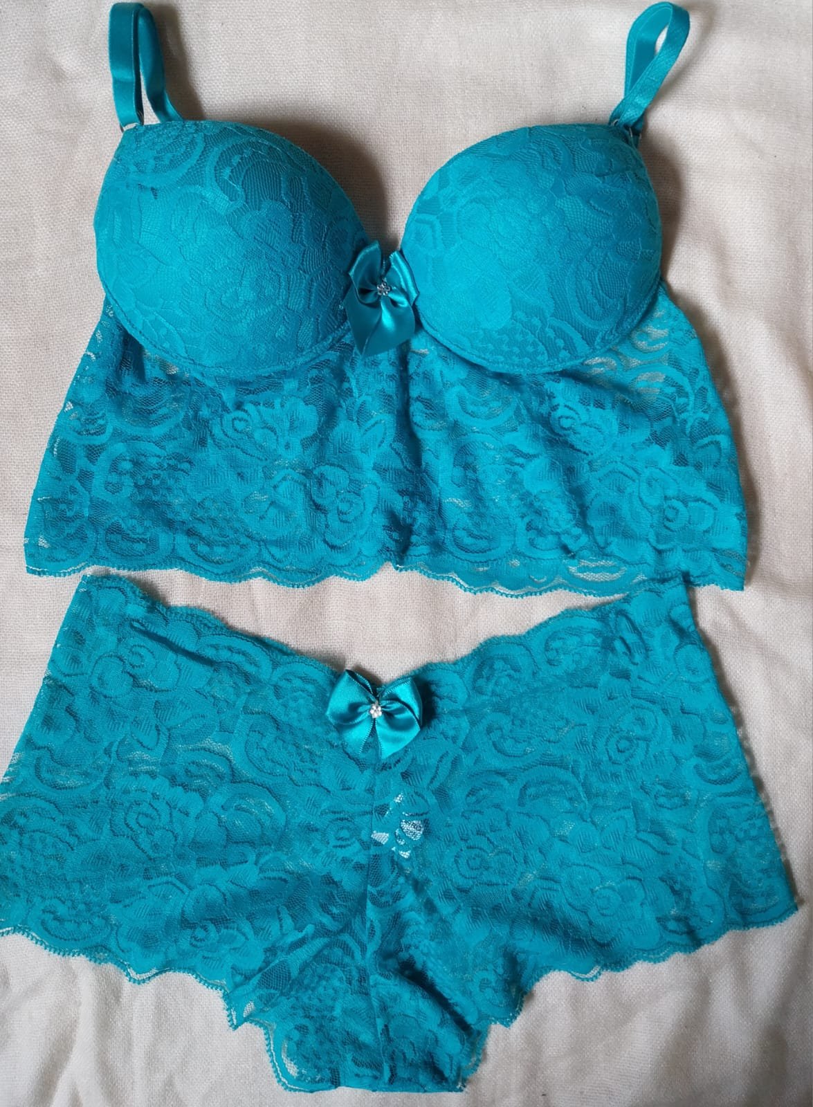 CONJUNTO TOP CALEÇON RENDA P - PROMOÇÃO